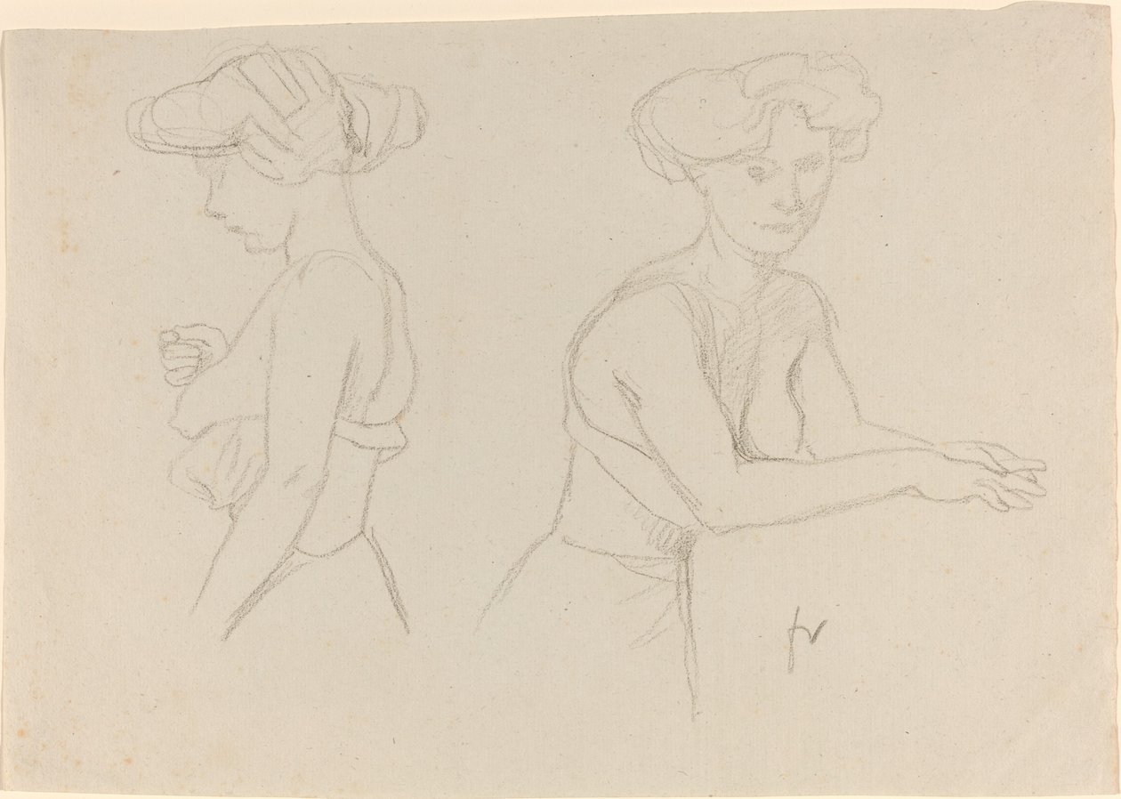 Due studi di una donna che si veste, 1890s da Félix Vallotton