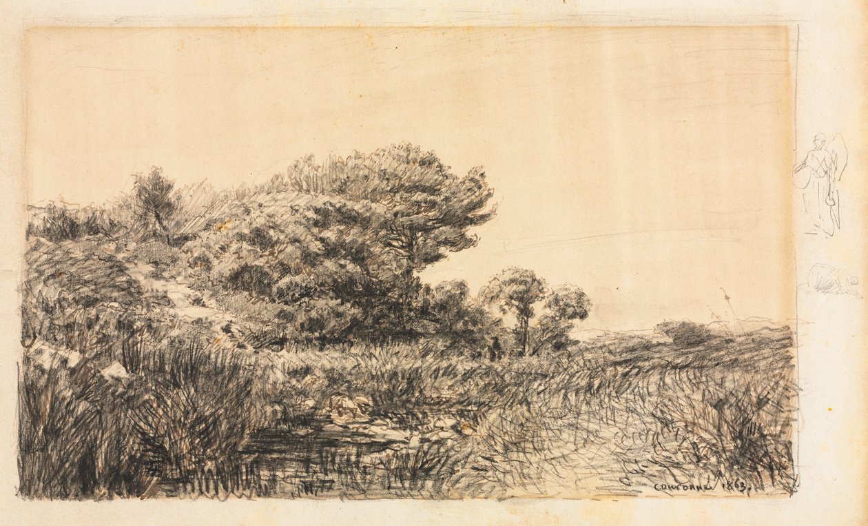 Bordo della palude a Couronne, 1863 da Félix Ziem