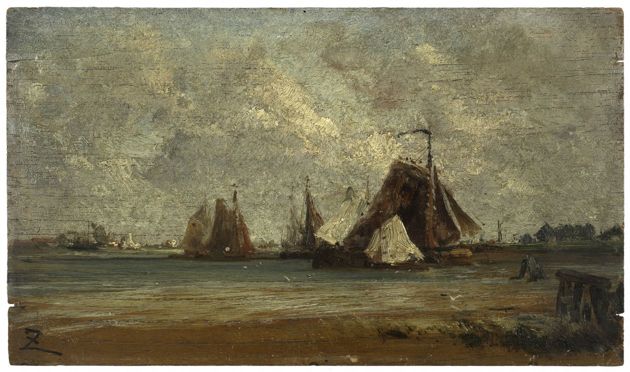 Barche da pesca, ca. 1852 da Félix Ziem