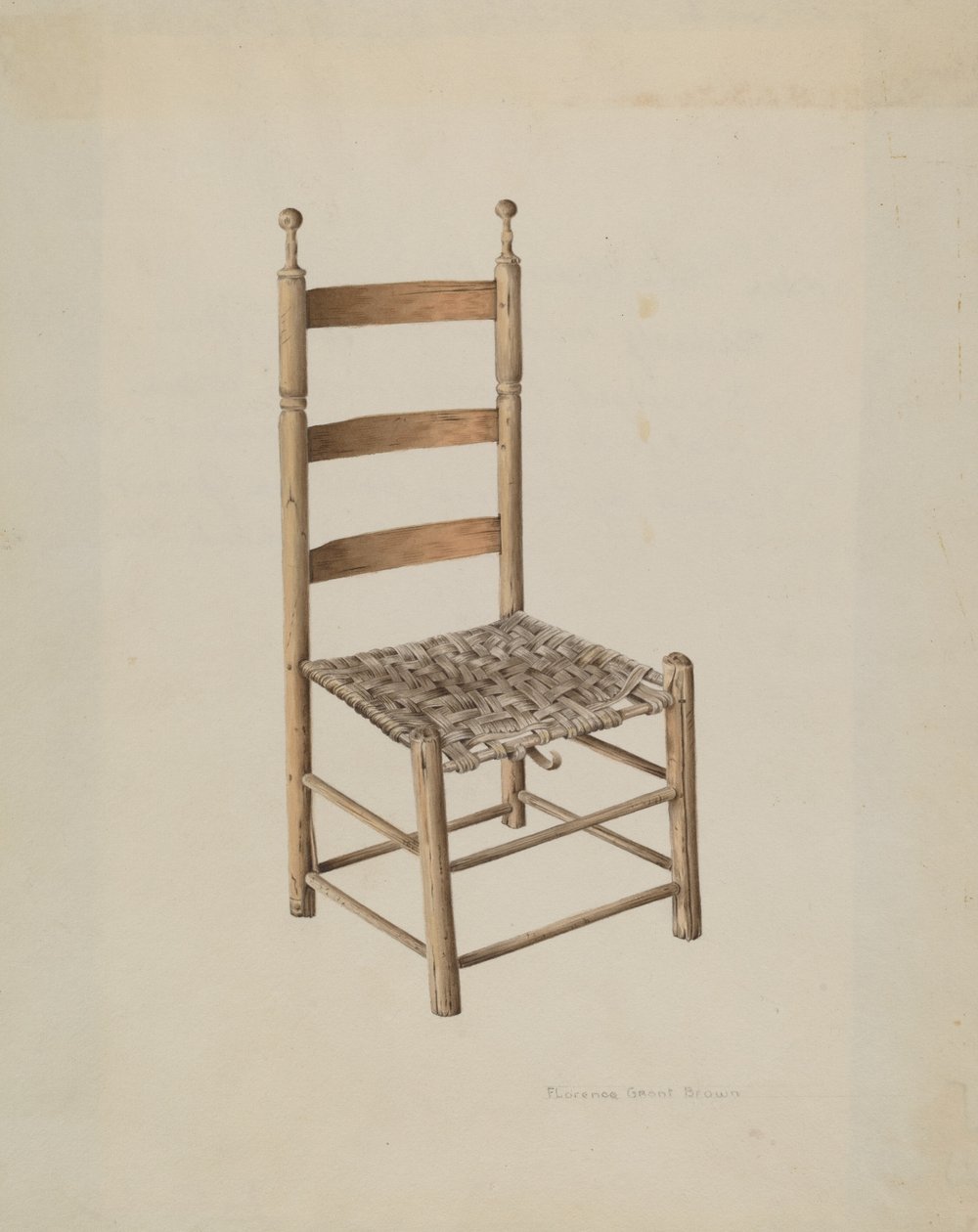 Sedia a schienale a scala da Florence Grant Brown