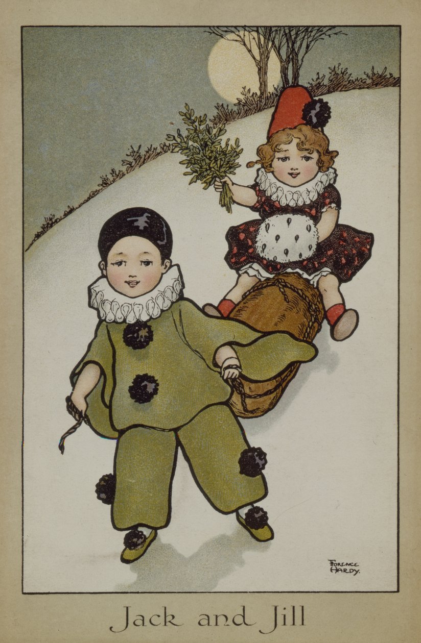 Jack e Jill, carta vittoriana da Florence Hardy