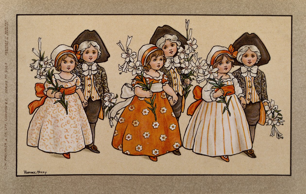 Gigli, cartolina vittoriana da Florence Hardy