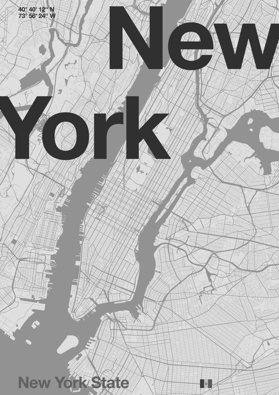 Mappa minimale di New York da Florent Bodart