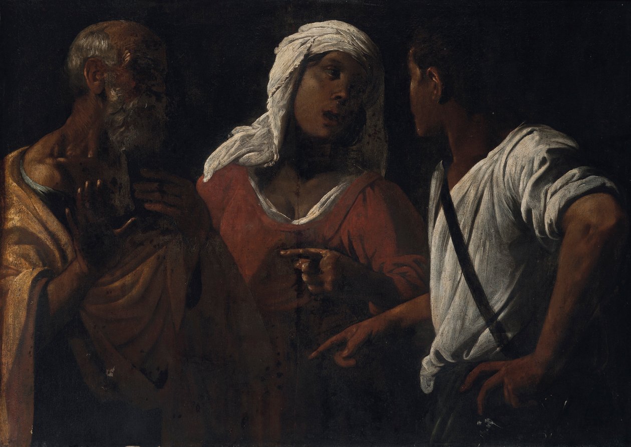 Il rinnegamento di San Pietro da Follower of Hendrick ter Brugghen