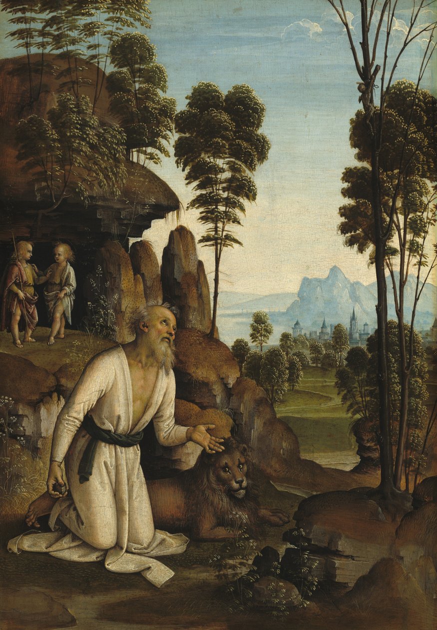 San Girolamo nel deserto da Follower of Pietro Perugino