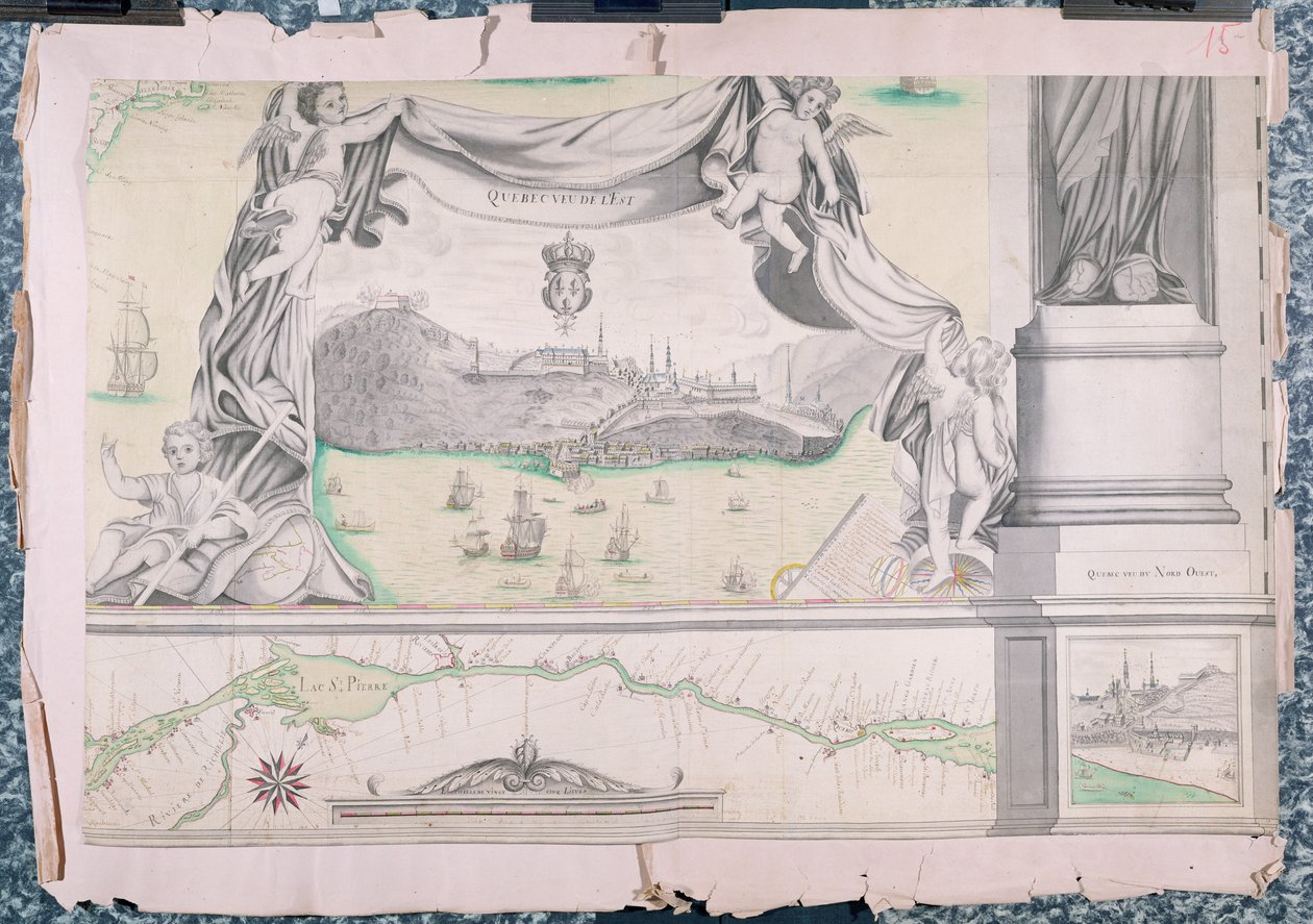 Quebec vista da est, 1699 da Fonville