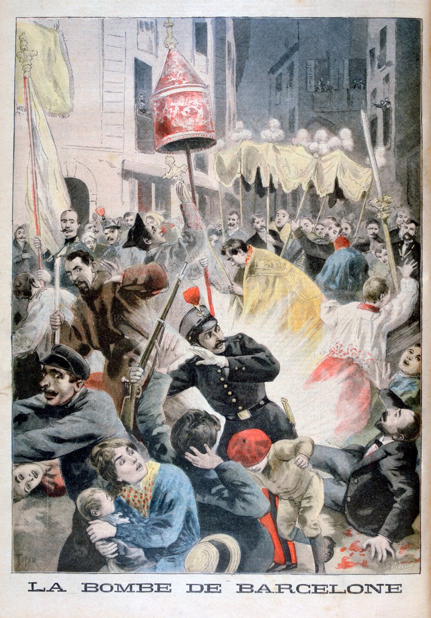Una bomba a Barcellona, 1896 da Fortuné Méaulle