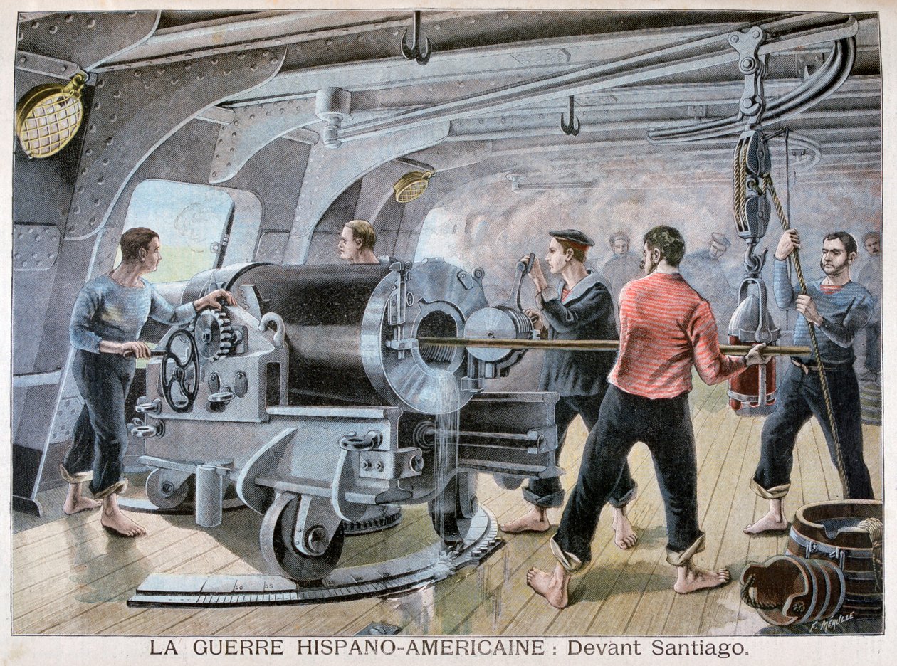 Battaglia di Santiago, Guerra ispano-americana, 1898 da Fortuné Méaulle