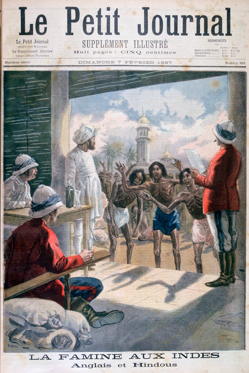 Carestia in India, 1897 da Fortuné Méaulle