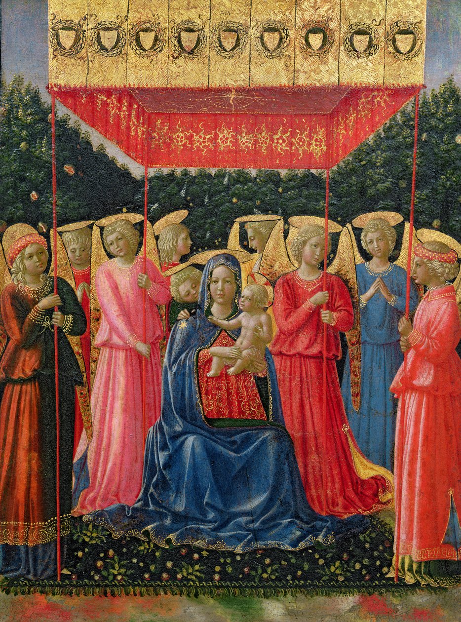 La Vergine e il Bambino con angeli, c.1440-50 da Fra Angelico