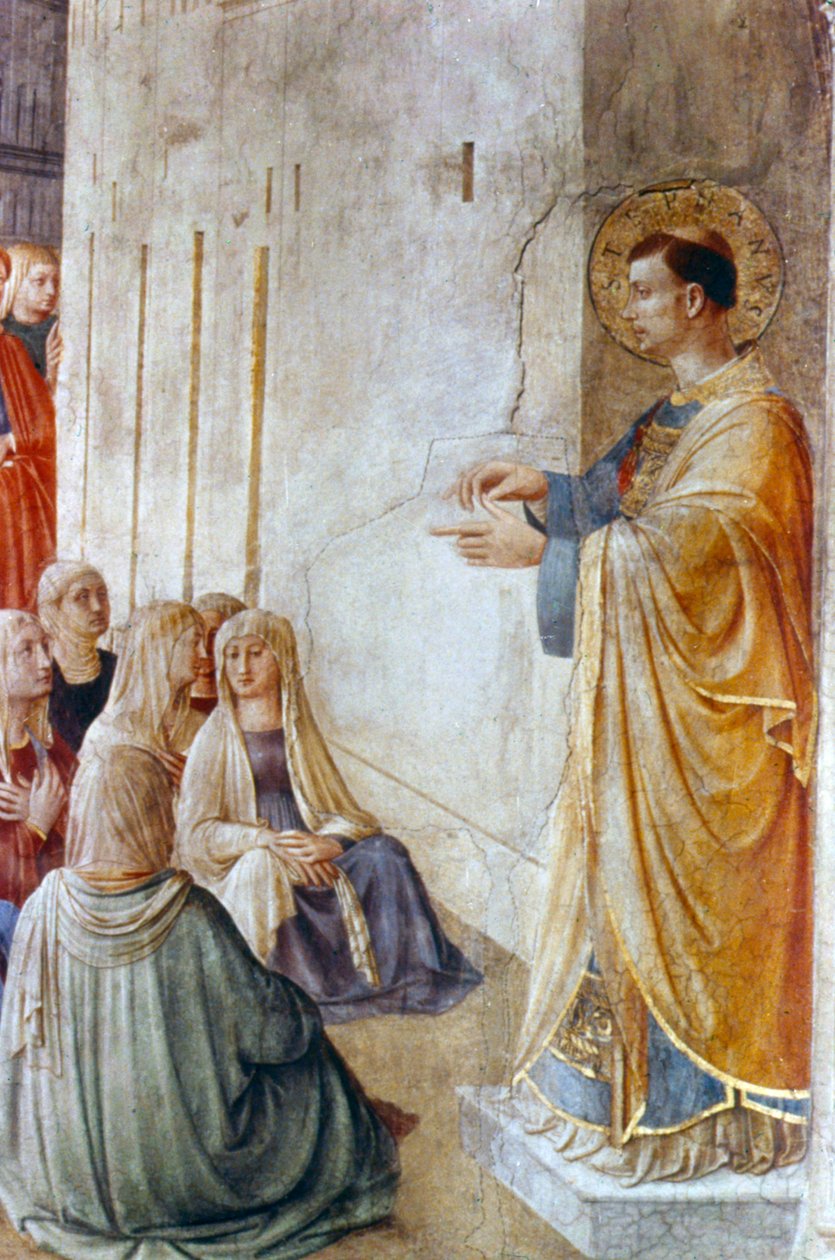 San Stefano predica (dettaglio), metà XV secolo da Fra Angelico