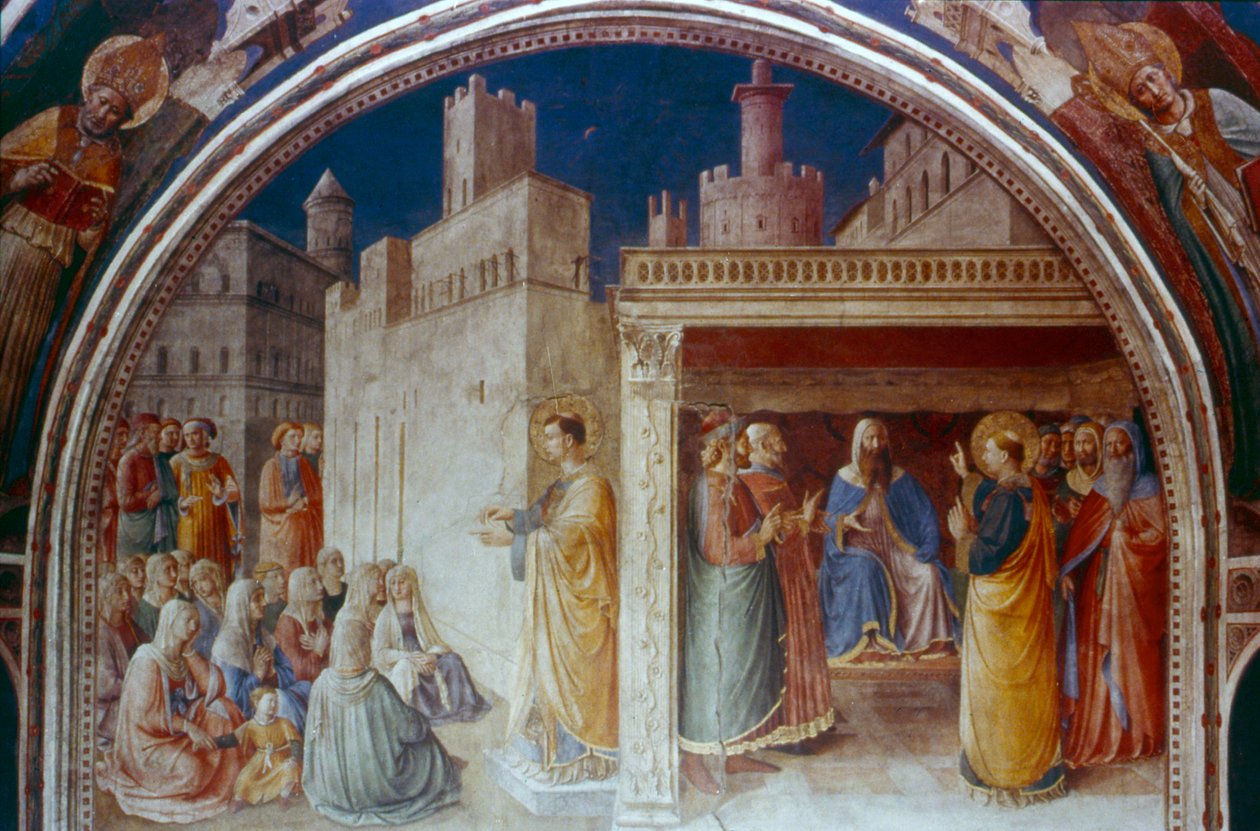 San Stefano predica, metà XV secolo da Fra Angelico