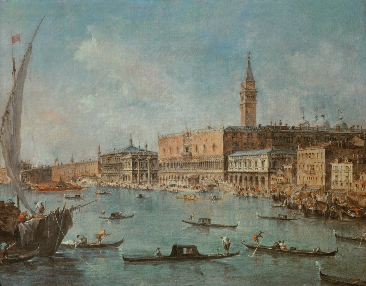 Palazzo Ducale e il Molo dal Bacino di San Marco, Venezia, c.1770 da Francesco Guardi