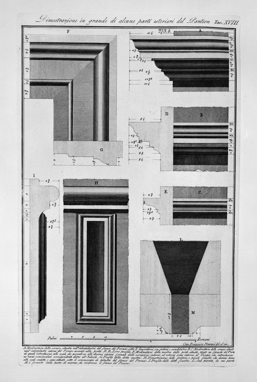 Pantheon, tav. XVIII da Francesco Piranesi