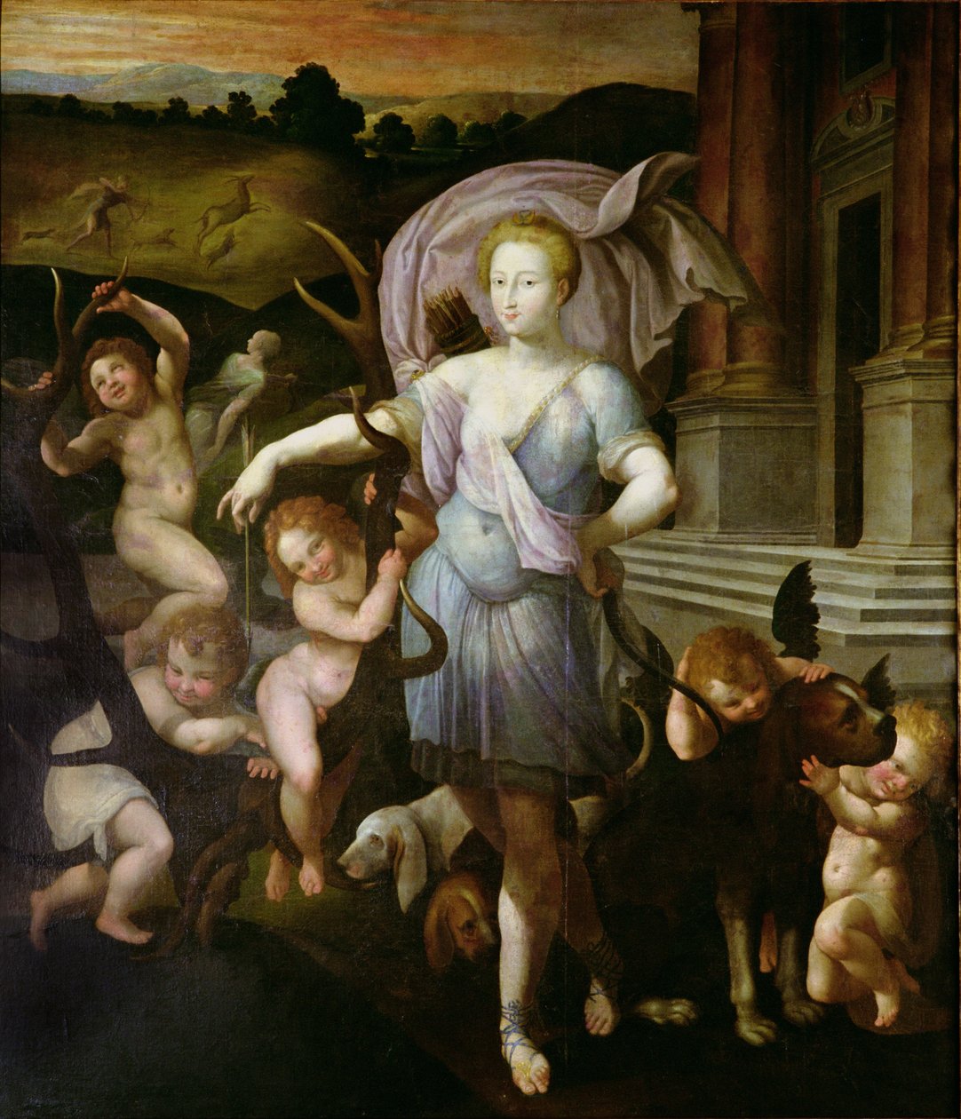 Ritratto allegorico di Diane de Poitiers, 1556 da Francesco Primaticcio