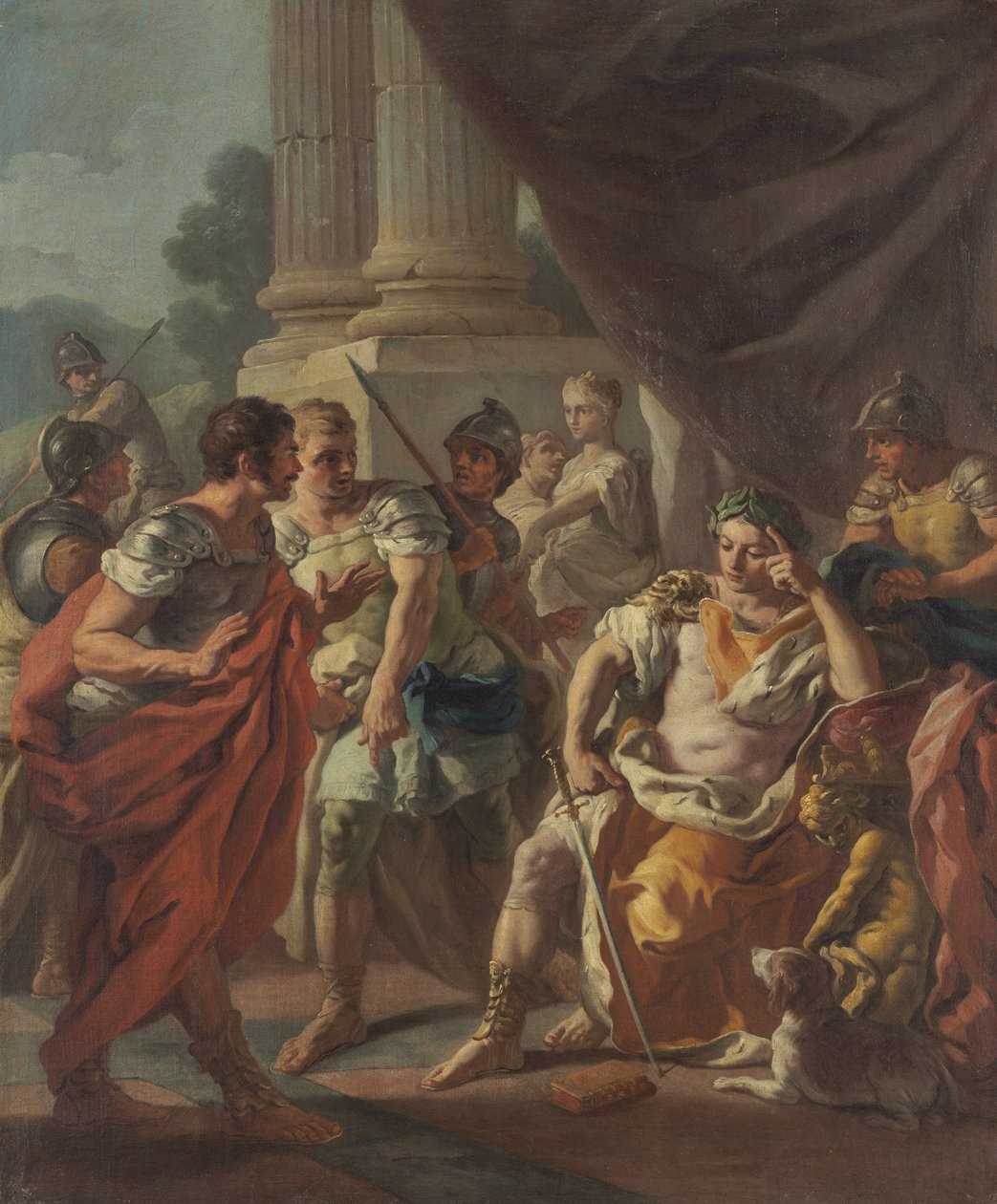 Alessandro condanna la falsa lode, 1760-9 da Francesco de Mura