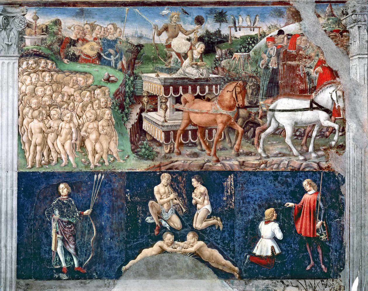 Il mese di maggio: Trionfo di Apollo e lo Zodiaco da Francesco del Cossa