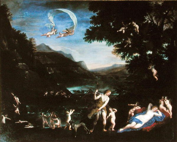 Adone condotto a Venere dai cherubini da Francesco Albani