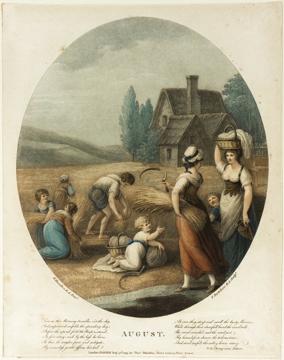 Agosto da Francesco Bartolozzi
