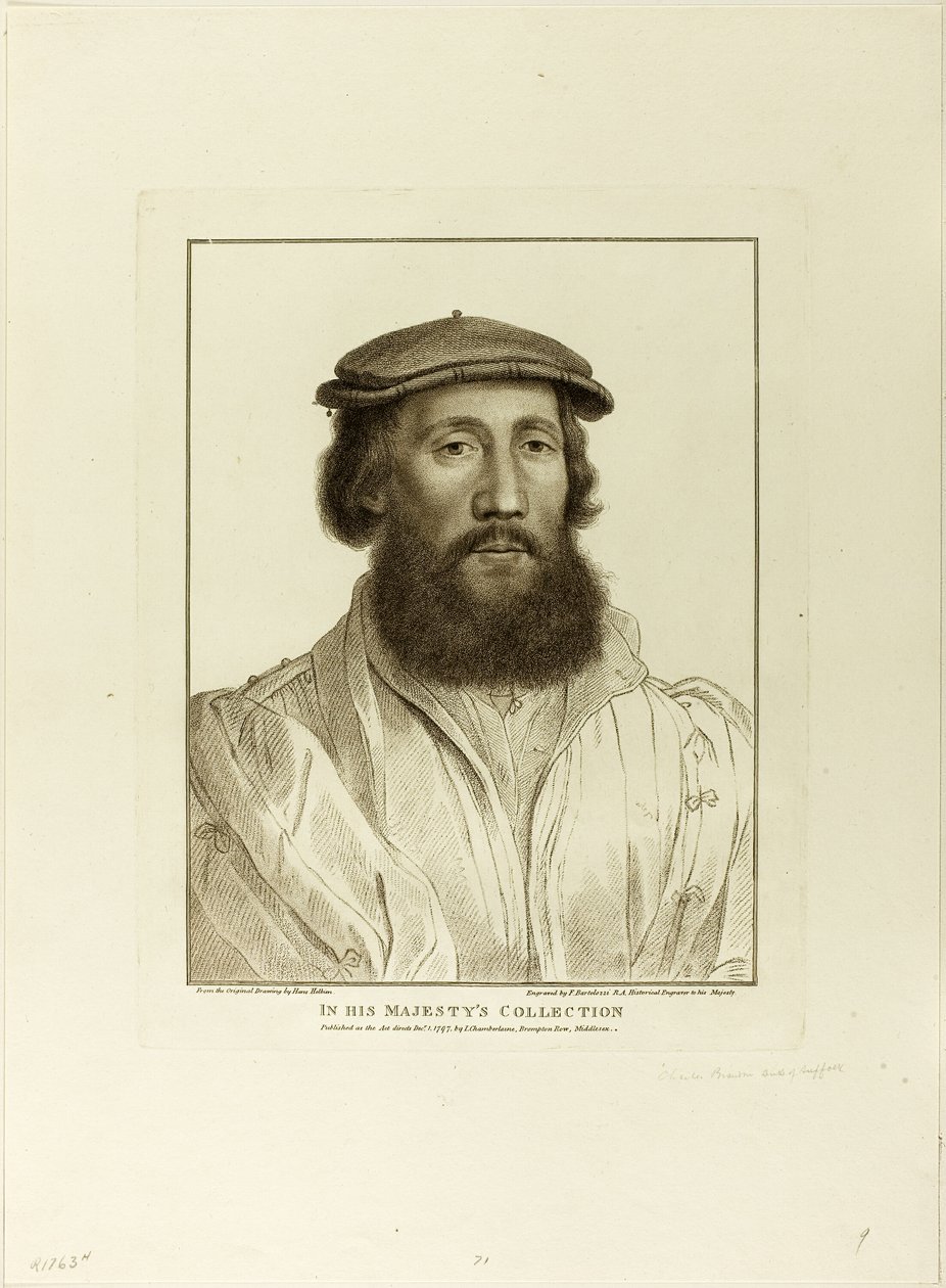 Charles Brandon, Duca di Suffolk da Francesco Bartolozzi