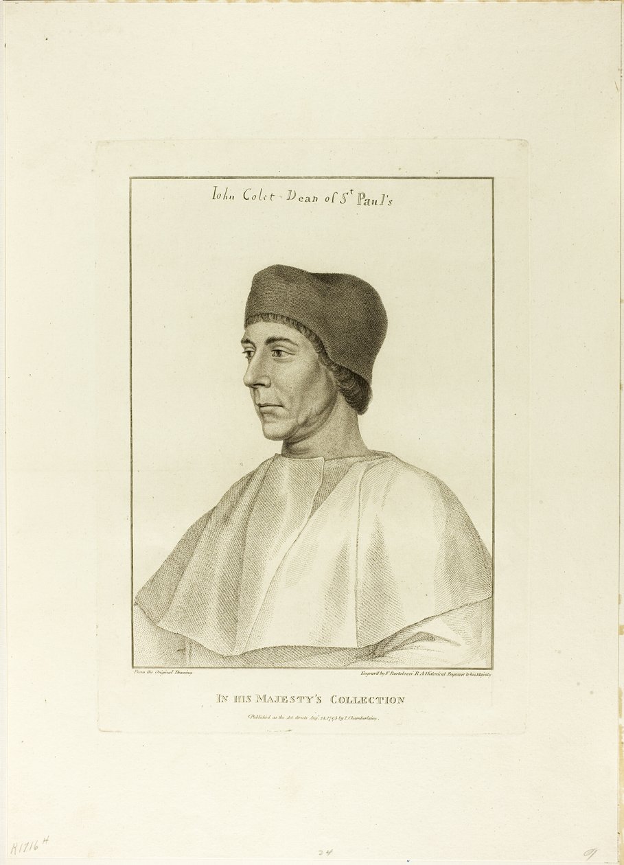 John Colet da Francesco Bartolozzi
