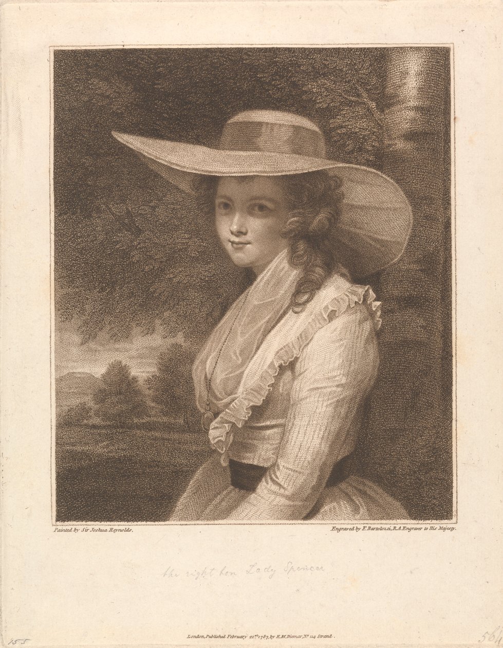 Lavinia, Contessa Spencer, Viscontessa Althorp da Francesco Bartolozzi
