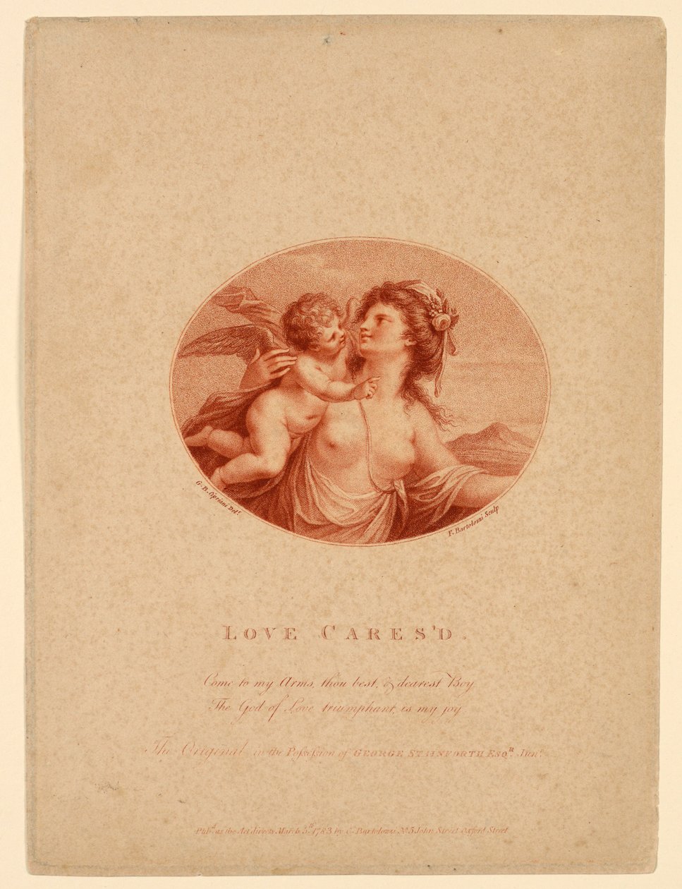 Amore accarezzato da Francesco Bartolozzi