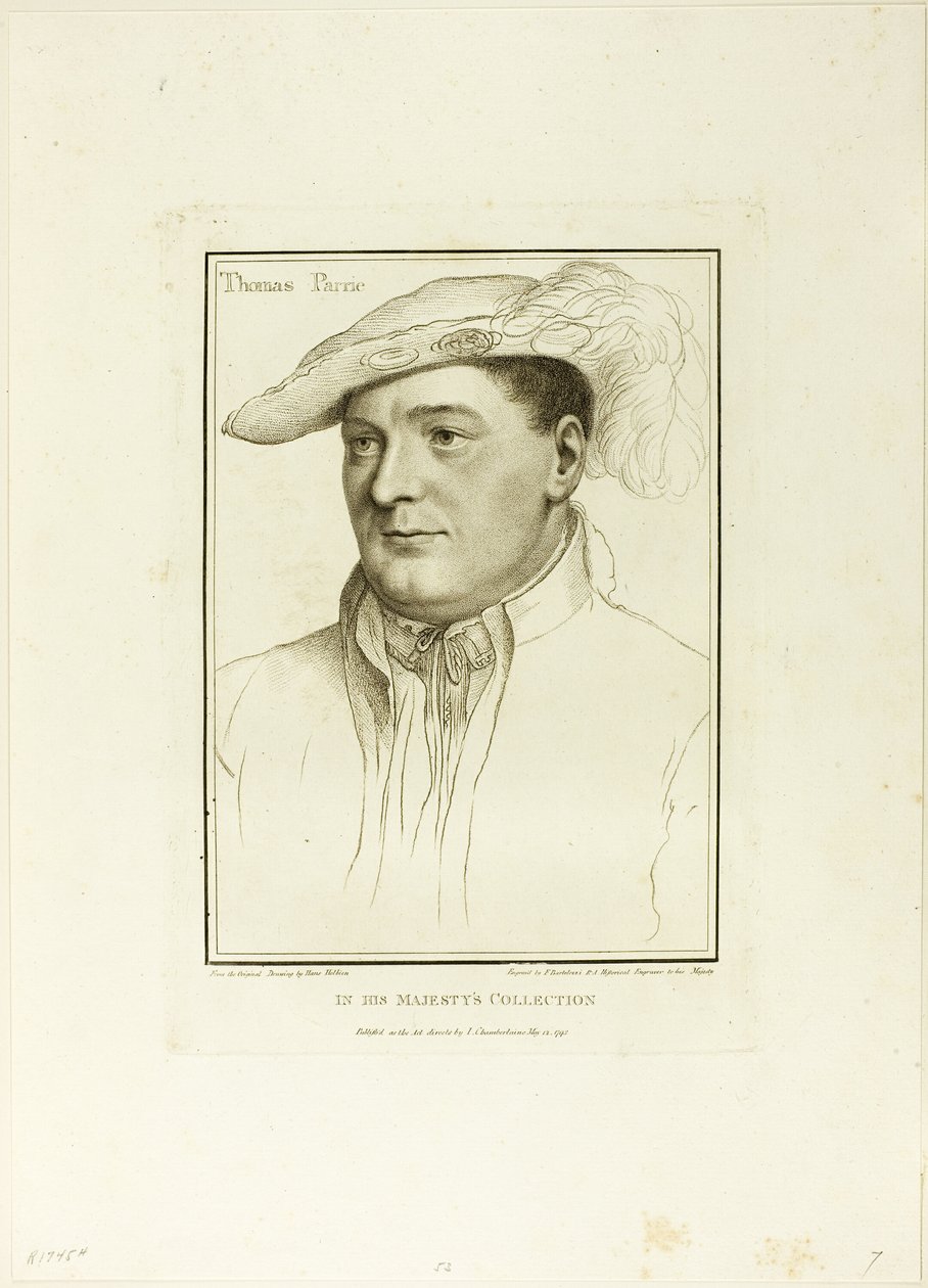 Sir Thomas Parry da Francesco Bartolozzi