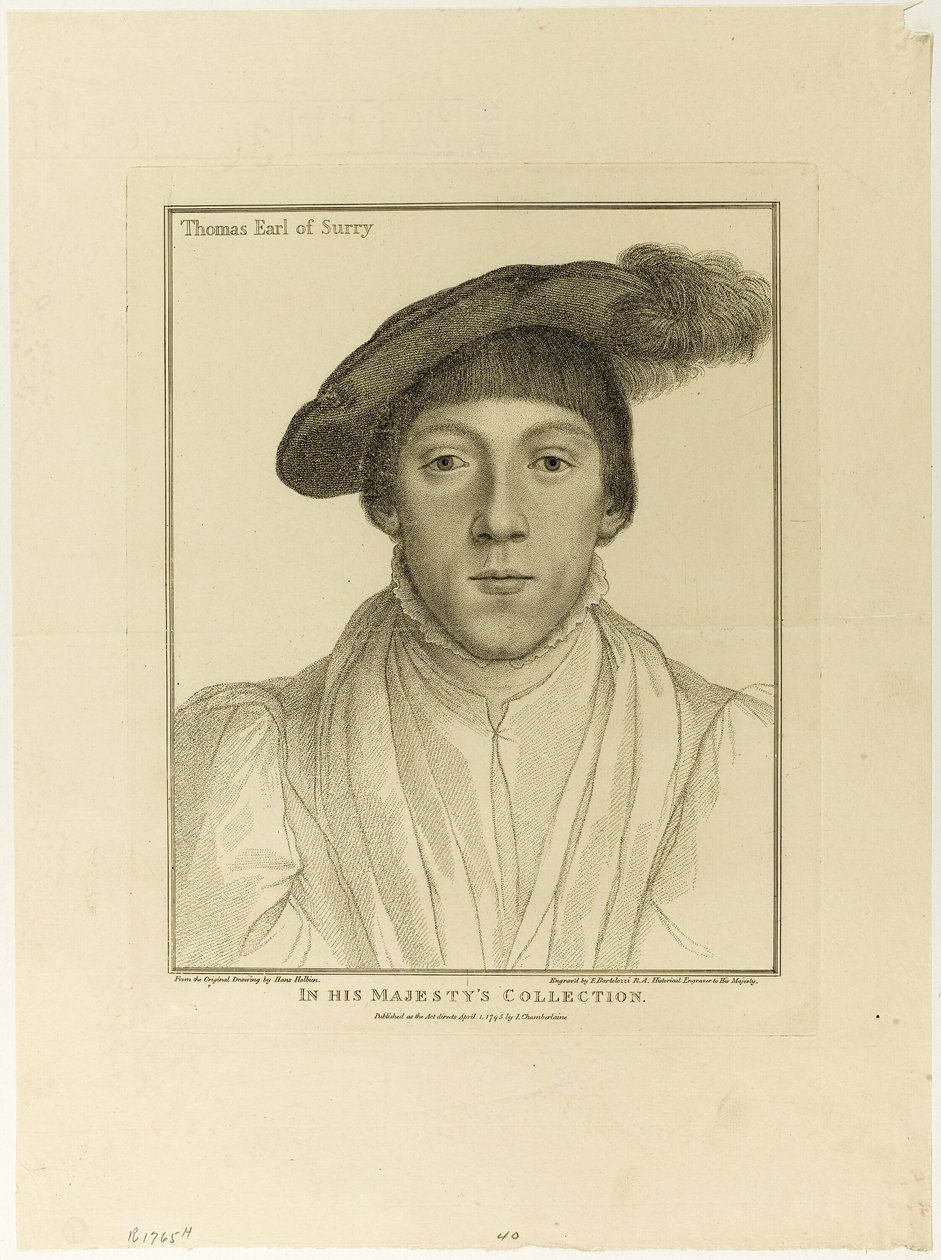 Thomas Conte di Surrey da Francesco Bartolozzi