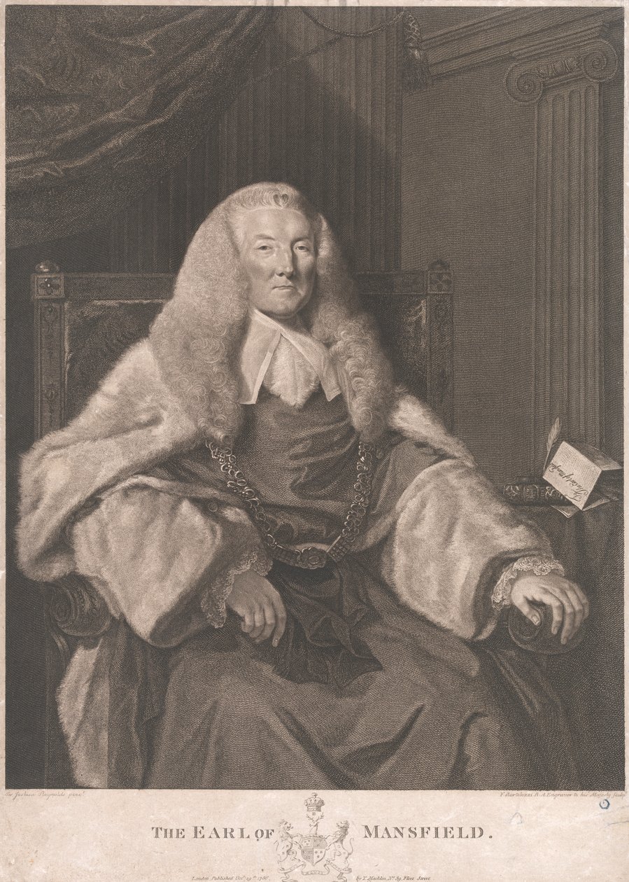 William Murray Primo Conte di Mansfield da Francesco Bartolozzi