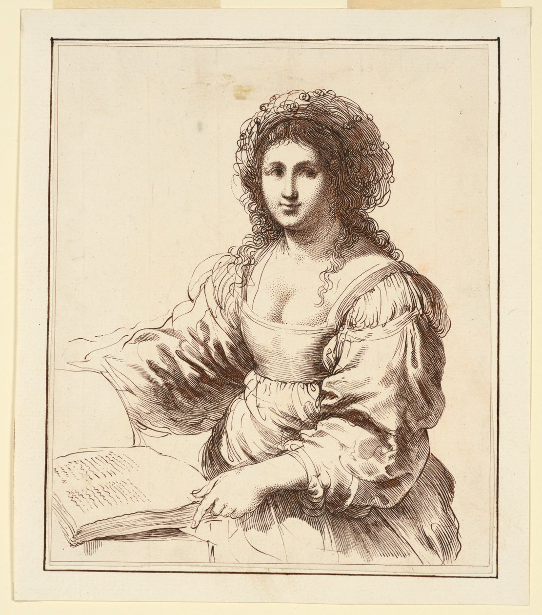 Donna con un libro da Francesco Bartolozzi