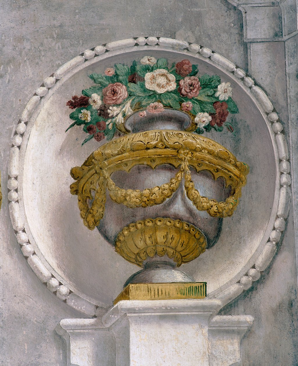 Vaso di fiori (affresco) da Francesco Ferrari