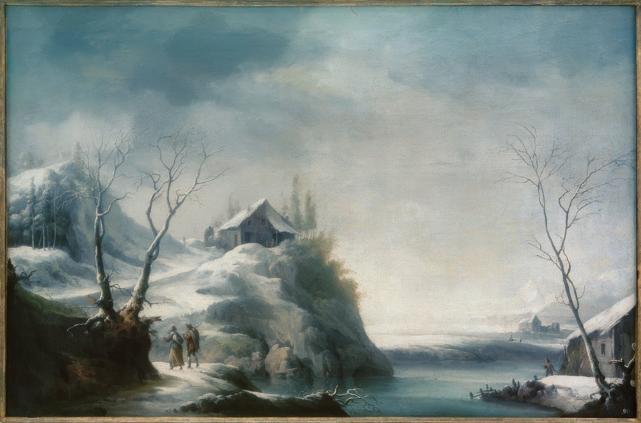 Paesaggio invernale con viaggiatori da Francesco Foschi