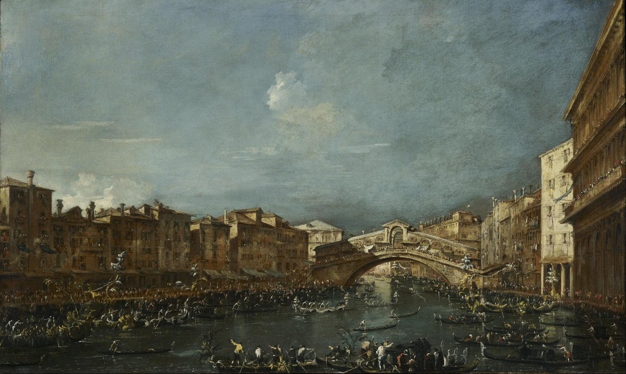 Regata al Ponte di Rialto da Francesco Guardi