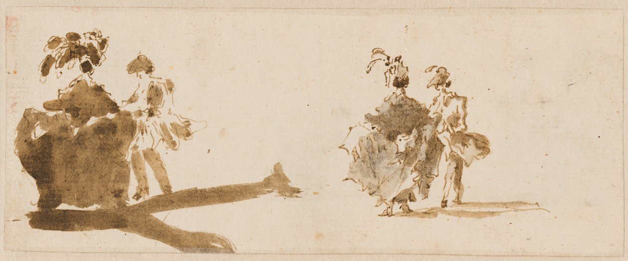 Due Coppie Eleganti [verso] da Francesco Guardi