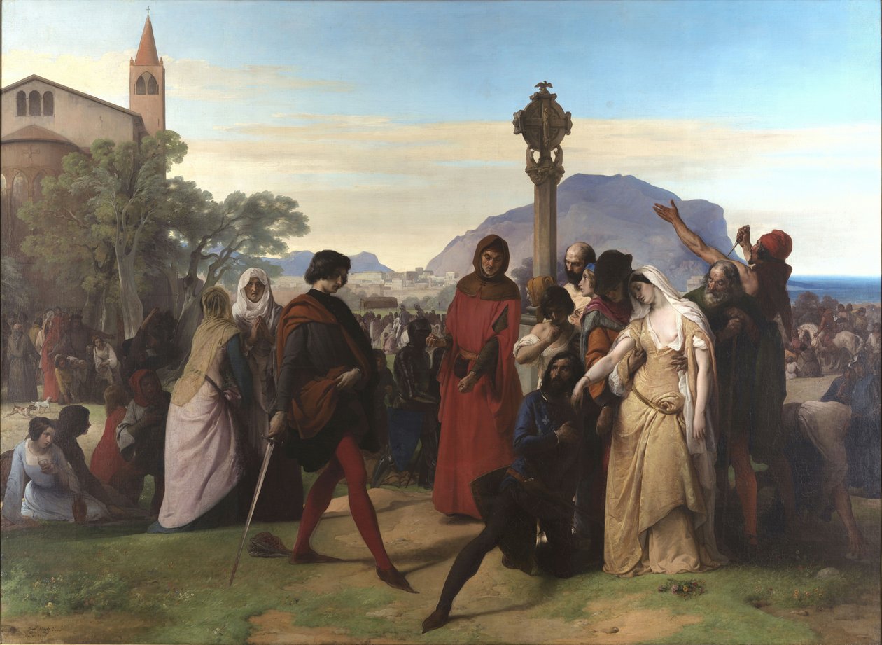 Italian: I vespri siciliani The Sicilian vespers da Francesco Hayez