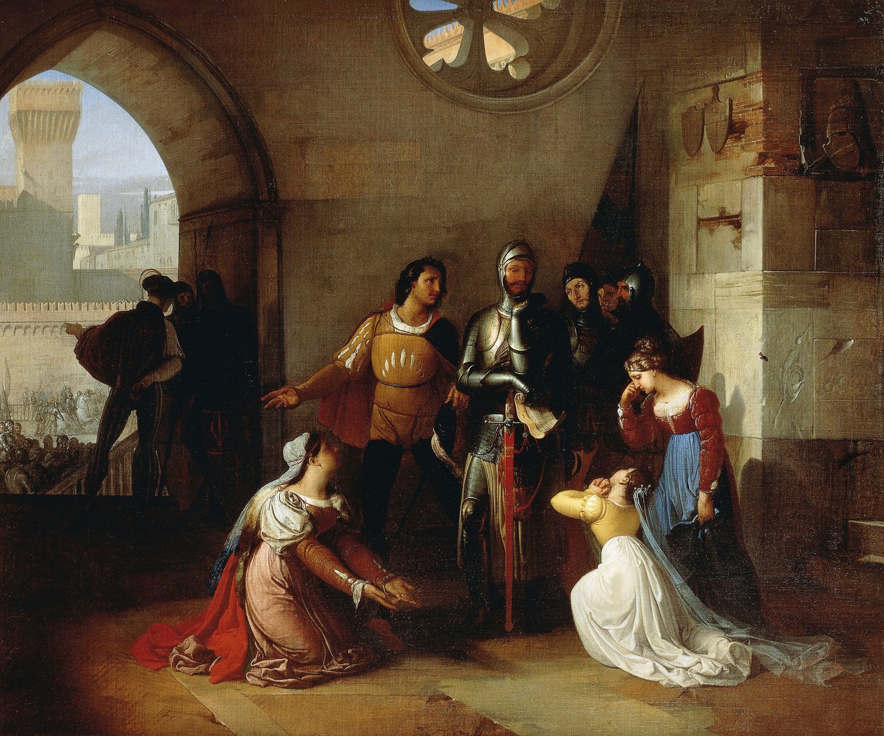 Pietro Rossi, imprigionato dagli Scaligeri da Francesco Hayez