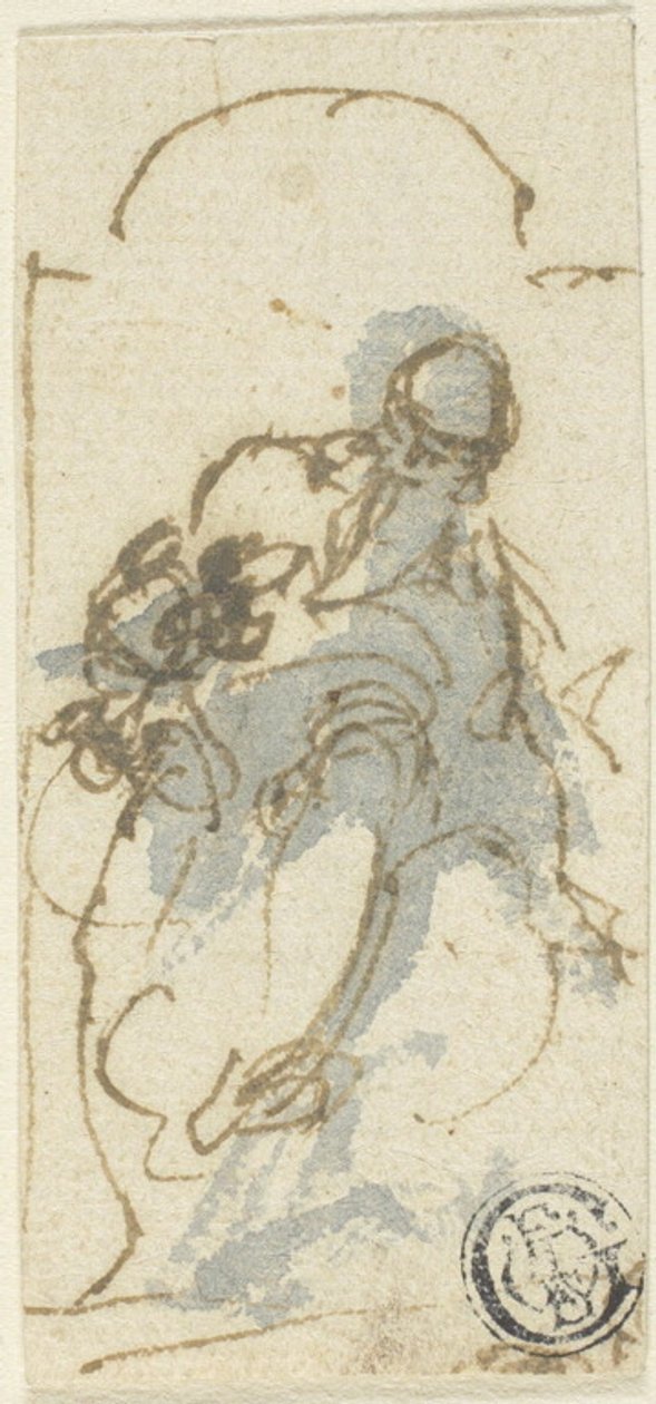 Santo in una nicchia da Francesco Maffei