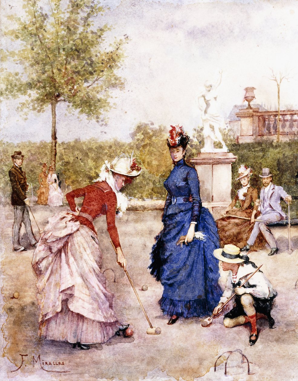 Una partita a croquet da Francesco Miralles Galaup