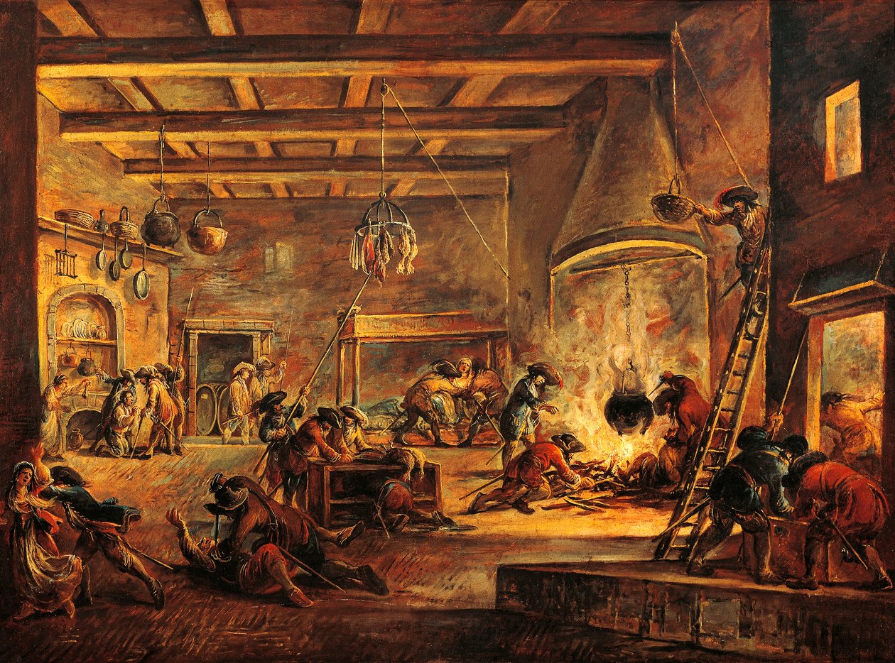 Saccheggio in cucina, di Francesco Simonini (1669-1753) da Francesco Simonini