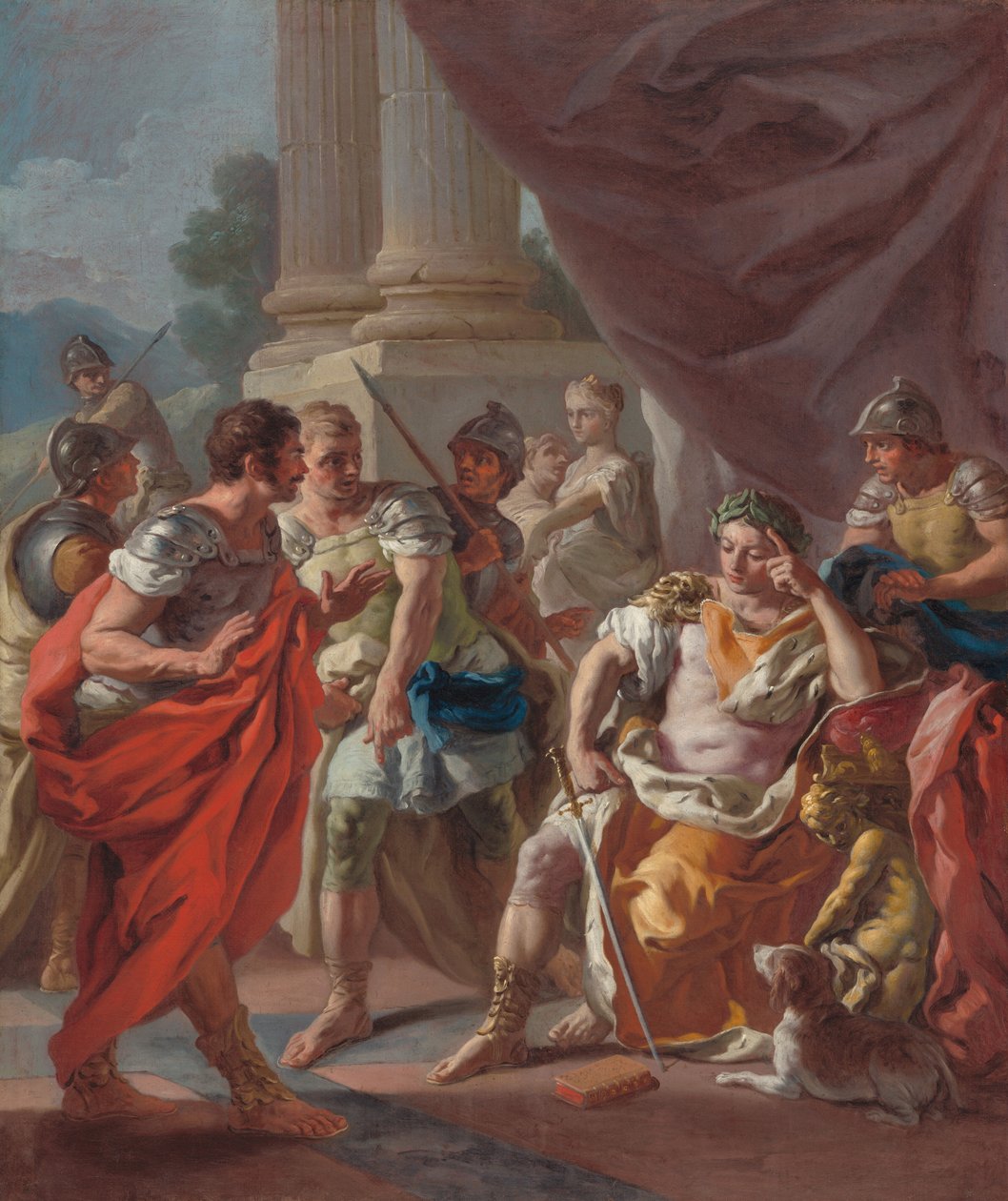 Alessandro che condanna la falsa lode, 1760s da Francesco de Mura