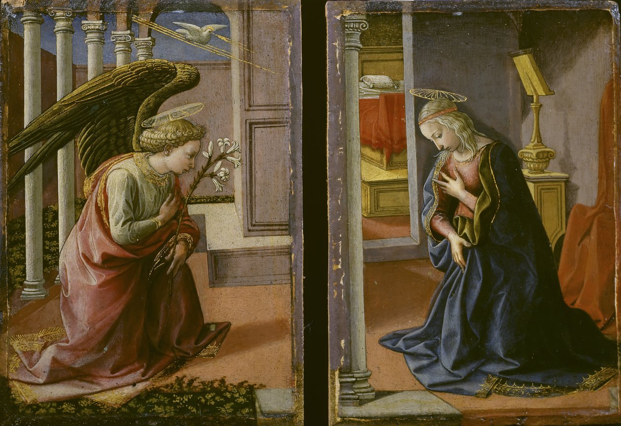 Dittico - Annunciazione, c.1450-55 da Francesco di Stefano Pesellino