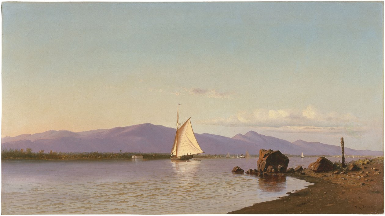 Kingston Point, fiume Hudson da Francis Augustus Silva