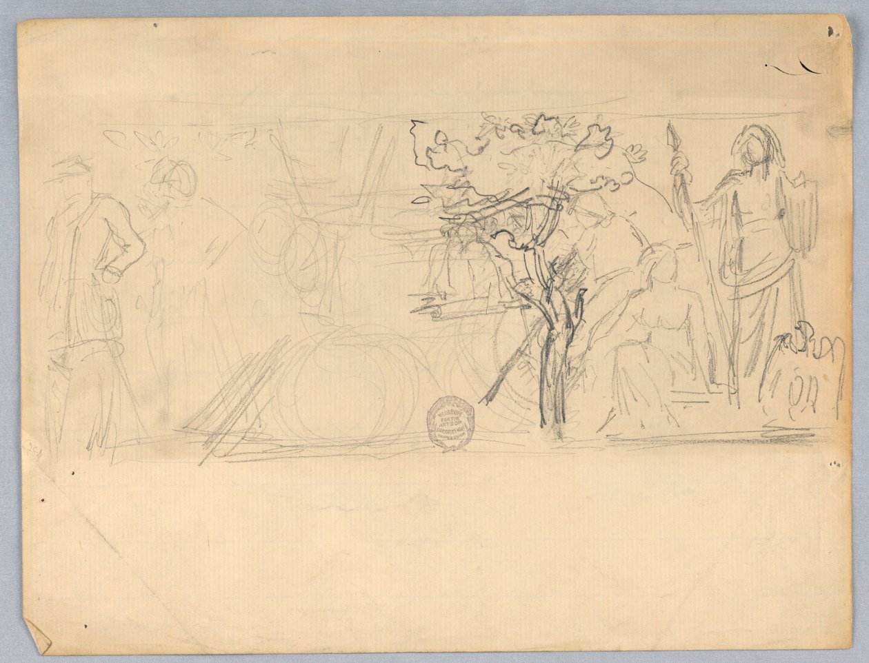 Schizzo per un murale da Francis Augustus Lathrop