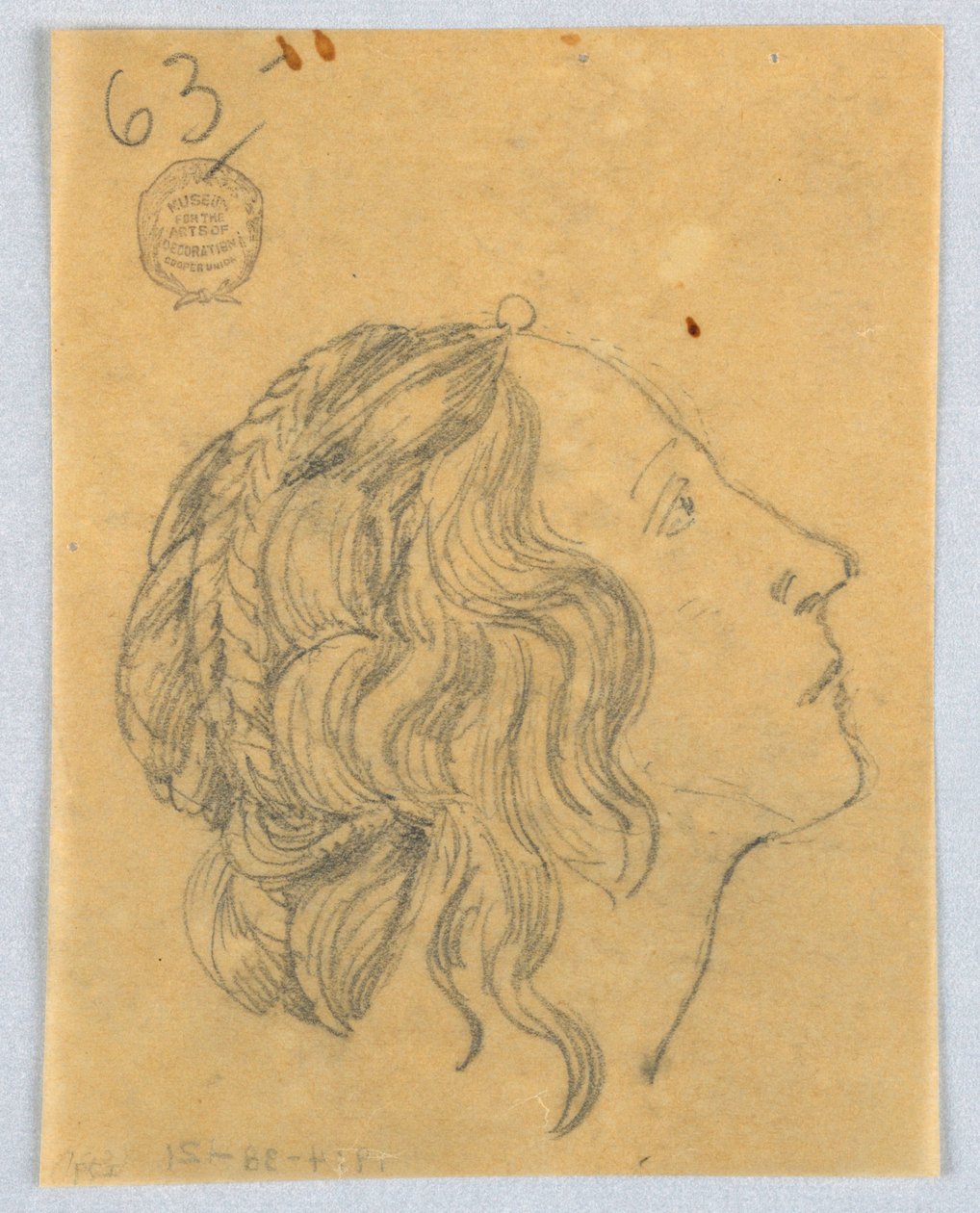 Schizzo della Testa di una Donna di Profilo da Francis Augustus Lathrop