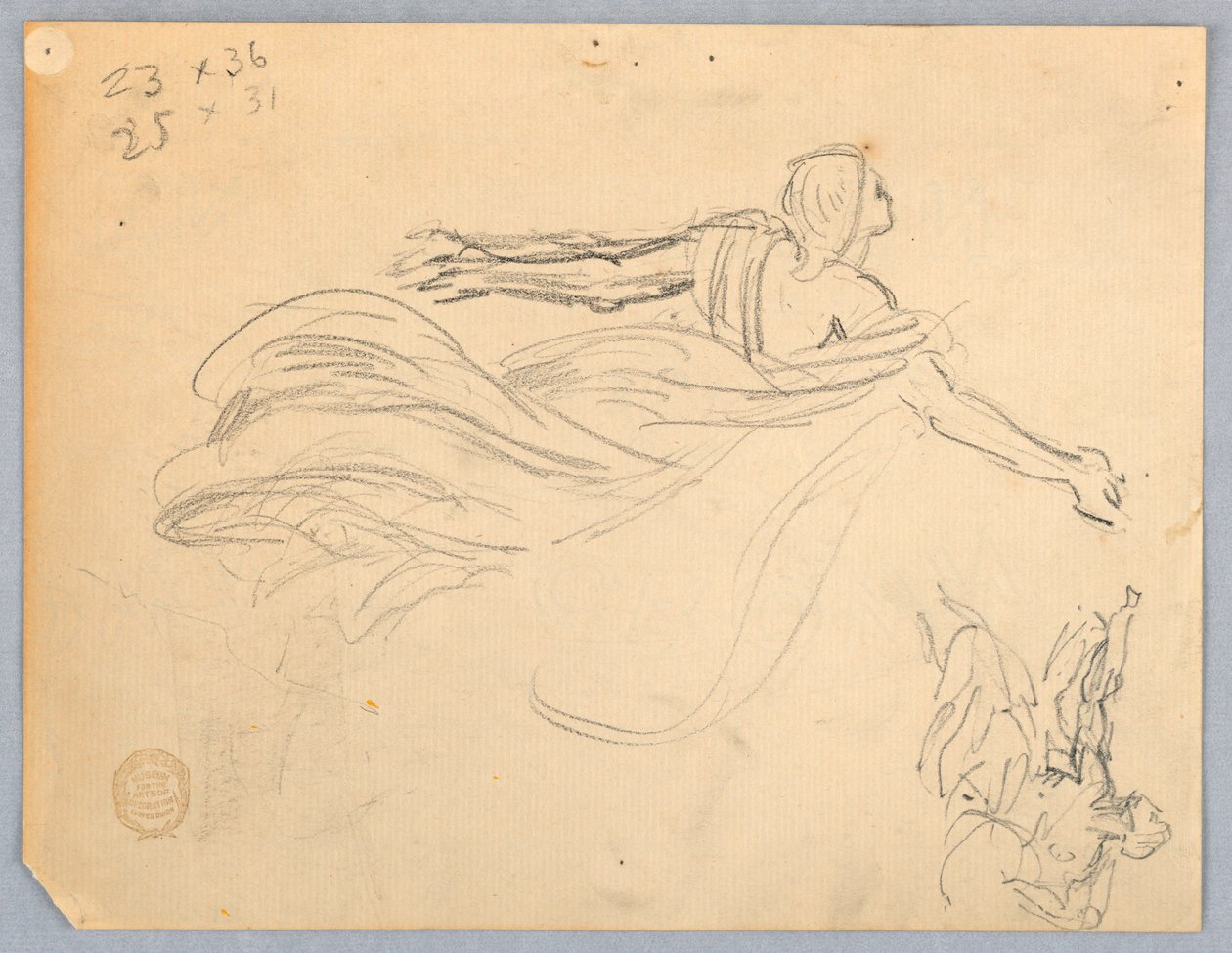 Schizzo di un angelo da Francis Augustus Lathrop
