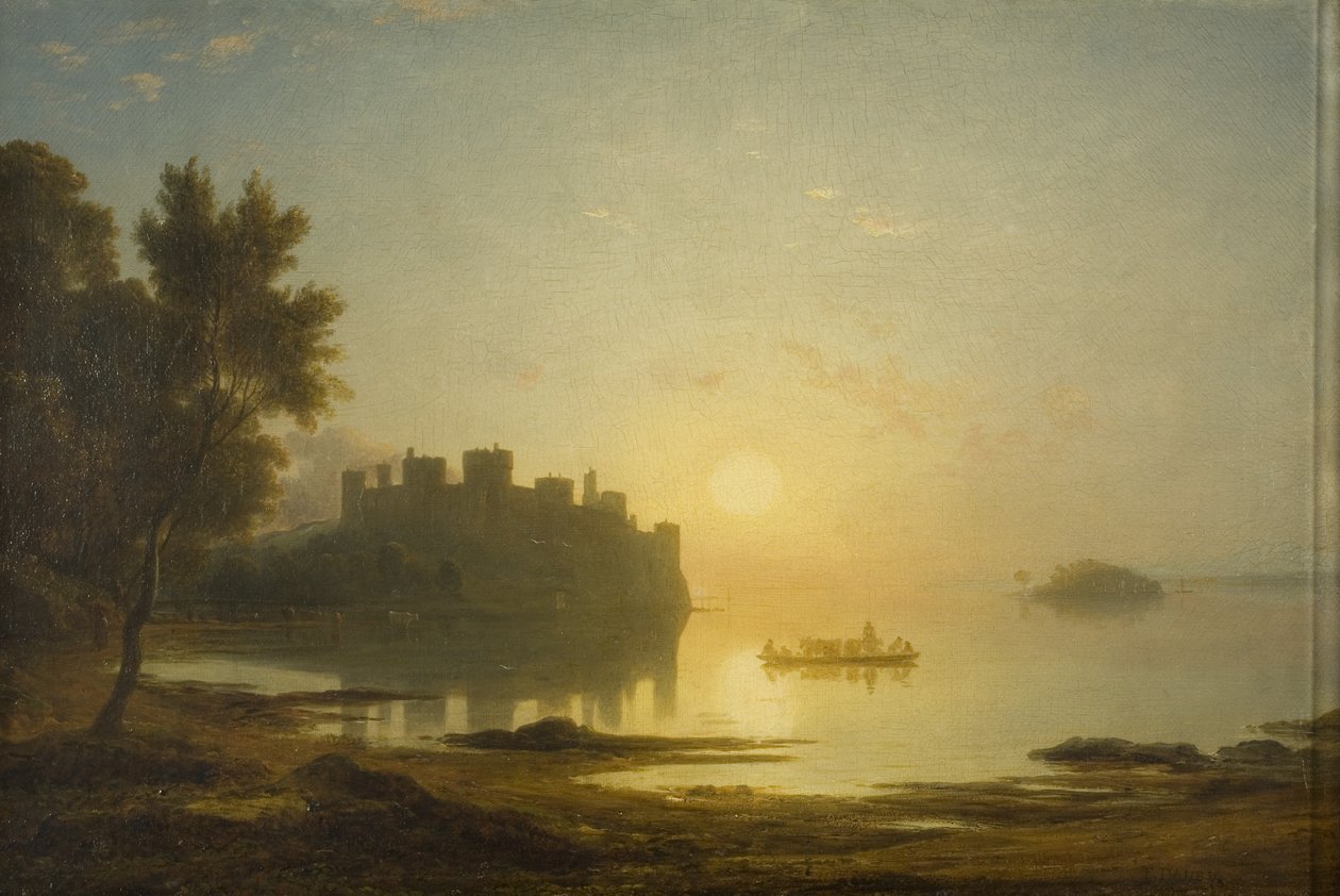 Castello di Conway, c.1825 da Francis Danby