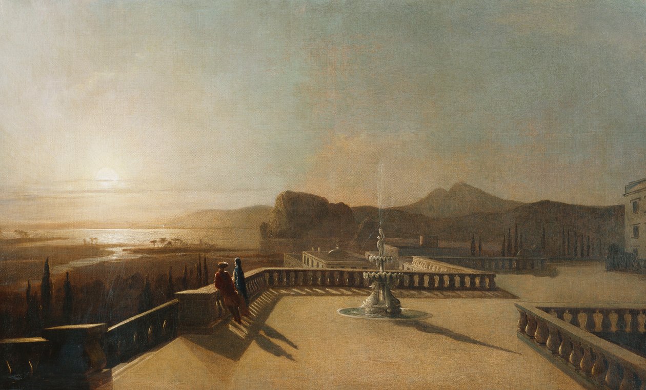 Figure su una terrazza al chiaro di luna da Francis Danby