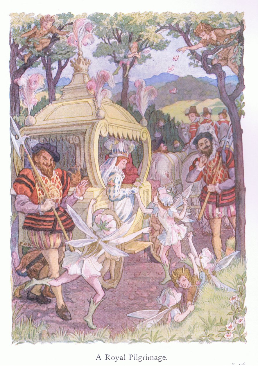 Un pellegrinaggio reale (litografia a colori) da Francis Donkin Bedford