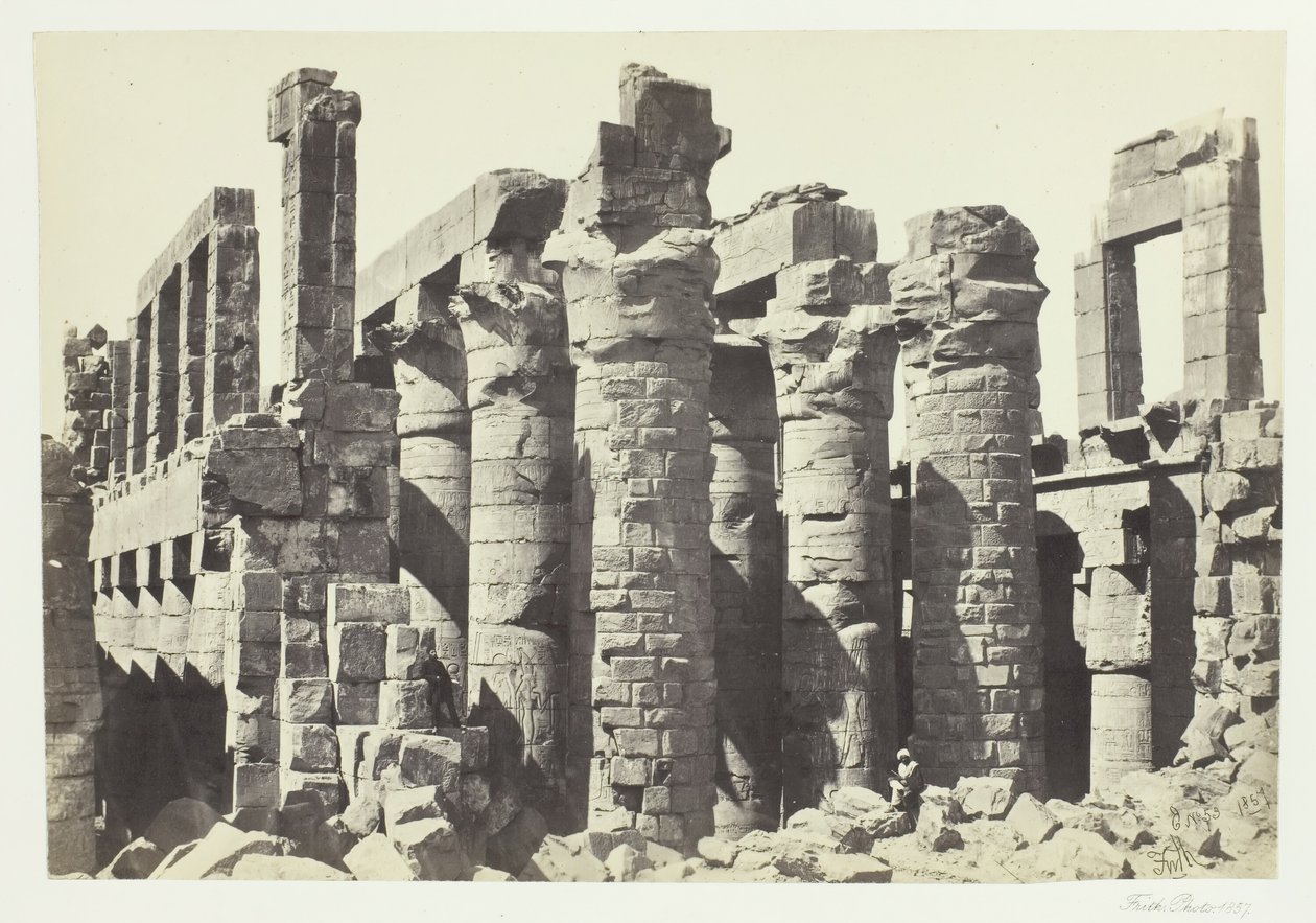 Sala delle colonne, Karnak da Francis Frith